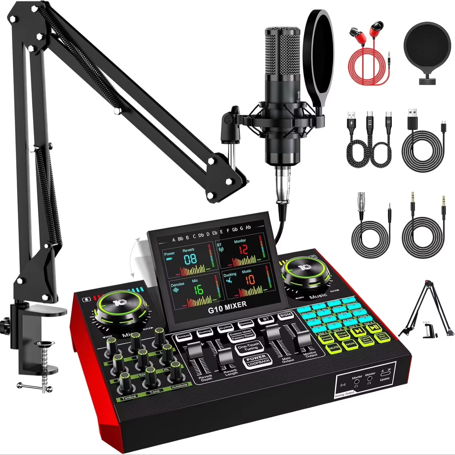Pc Gaming Live Streaming - Tenlamp G10 Live Streaming Audio Interface