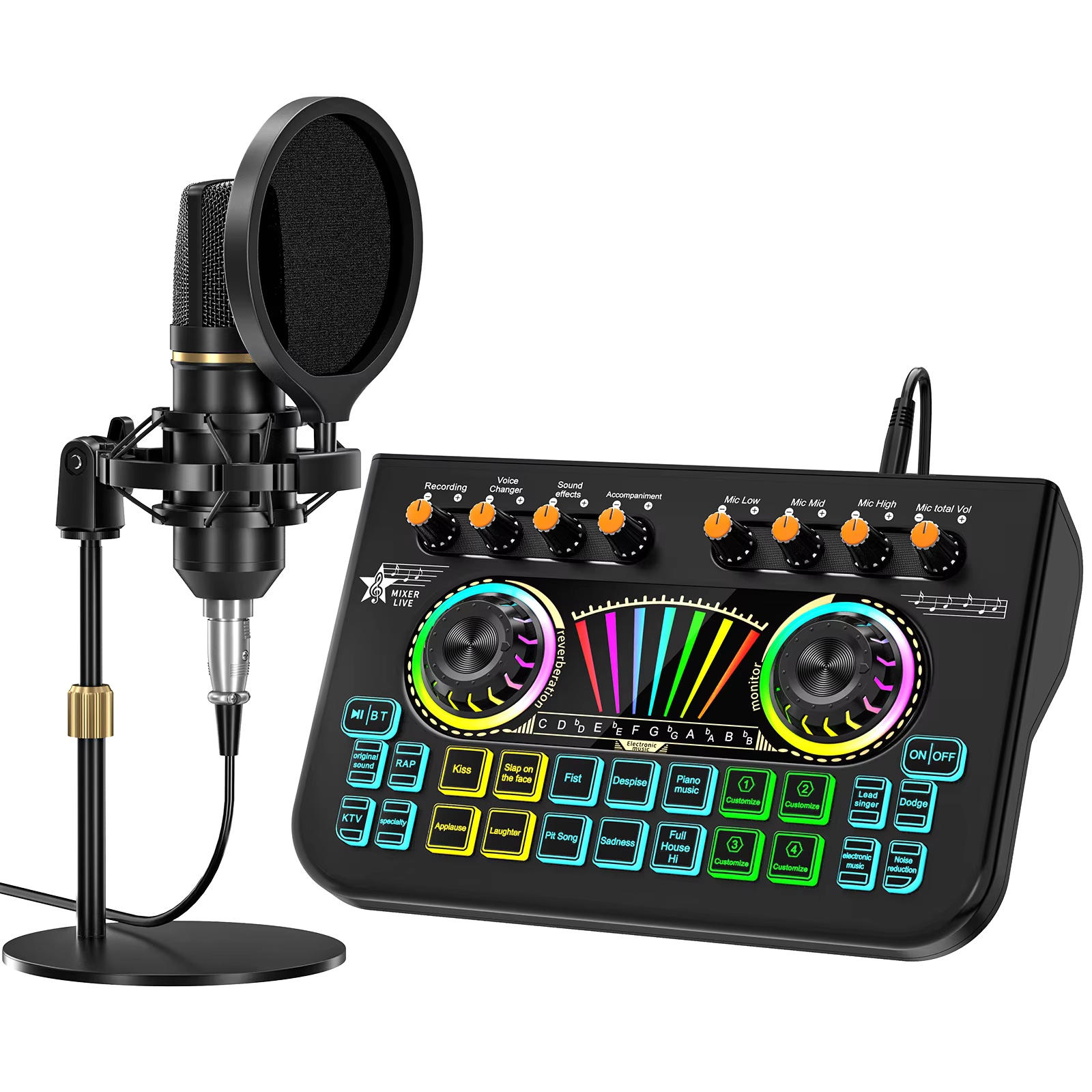 Pc Gaming Live Streaming - Tenlamp Podcast Equipment Bundle with 3.5mm