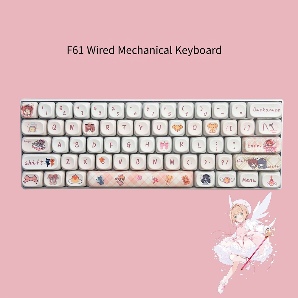 Pc Gaming Editing - Cardcaptor Sakura 61 Keys Mechanical Keyboard