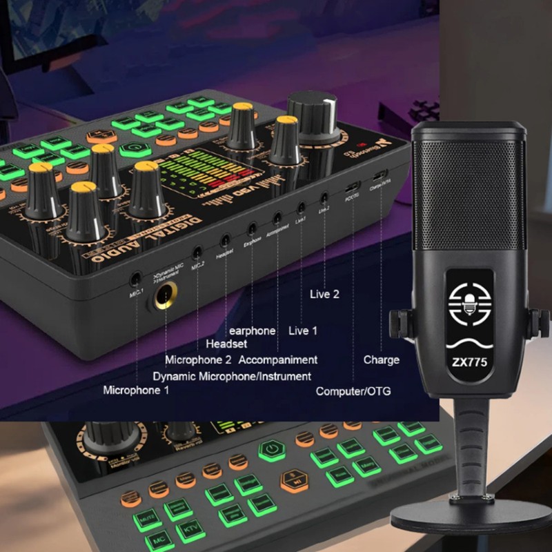 A41Z-V90+ZX775 Sound Card Set  - đánh giá và giá Pc Gaming Live Streaming